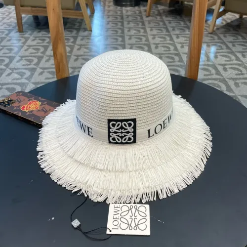 Loewe Womens Bucket Hat Straw Hat Luxury Brand Design Loewe Hats with Original Box  
