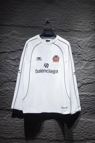 Balenciaga Luxury Brand Women Mens T-Shirt PARIS SOCCER LONG SLEEVE T-SHIRT