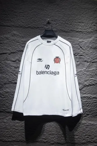 Balenciaga Luxury Brand Women Mens T-Shirt PARIS SOCCER LONG SLEEVE T-SHIRT