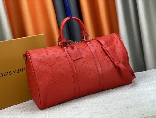 Louis Vuitton Womens and Mens Unisex Bags Luxury Brand LV Keepall Bandoulière 50 Fashion Design Travel Bag
