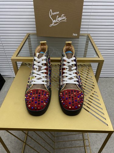 Christian Louboutin Mens Shoes Sneakers Luxury Brand Red Bottom Design Sports Footwears with Original Box