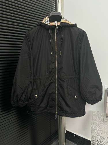 Burberry Women Hoodie Coat Luxury Brand Mens Reversible Nylon Jacket Top Quality   