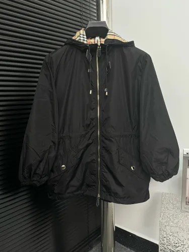 Burberry Women Hoodie Coat Luxury Brand Mens Reversible Nylon Jacket Top Quality   