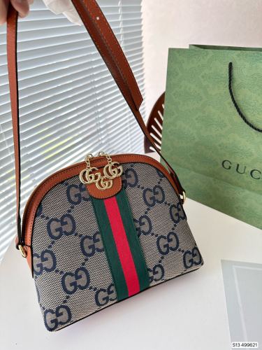 Gucci Womens Bags Luxury Brand GG Supreme Ophidia GG Shoulder Messenger Bag with Original Box 499621 K05NN 4076