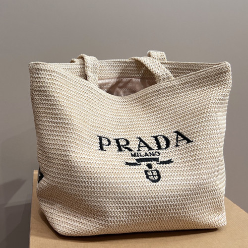 Prada Womens Shoulder Bags Denim Shopping Bag Large Capacity with Original Box