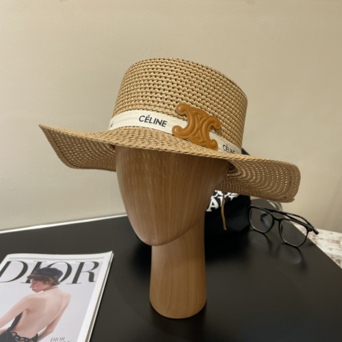 Celine Womens Hats Luxury Brand Design Celine Straw Hat with Original Box  