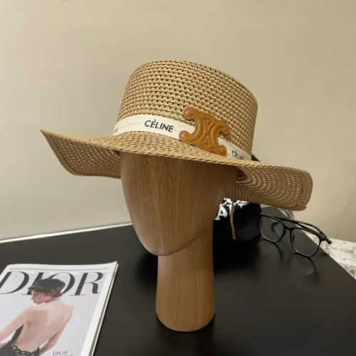 Celine Womens Hats Luxury Brand Design Celine Straw Hat with Original Box  