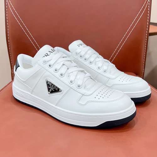 Prada Mens Shoes Casual Luxury Brand Breathable Sneakers with Original Box Downtown leather sneakers 2EE364_3LKG_F098Z with Original Box Whatsapp 