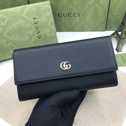 Gucci Womens Mens Bags Wallets Luxury Brand GG Marmont leather continental wallet with Original Box ‎456116 CAO0G 1000