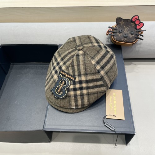 Burberry Womens Cap Beret Hat Luxury Brand with Original Box  