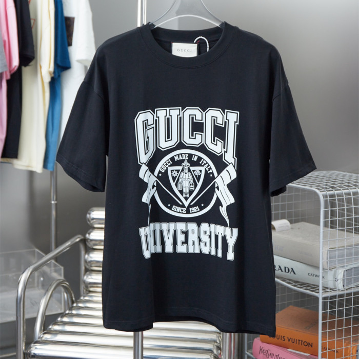 Gucci Luxury Brand Women Mens Short Sleeve T-Shirt COTTON JERSEY PRINTED T-SHIRT   