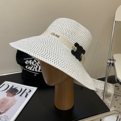 Celine Womens Hats Luxury Brand Design Celine Straw Hat with Original Box  