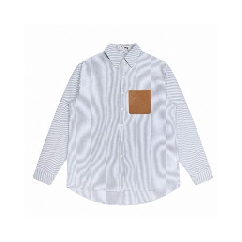 Loewe Women Mens Long Sleeve Shirts Luxury Brand Mens Shirt Top Quality   G301