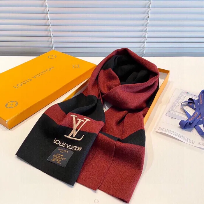 Louis Vuitton Scarves Men Womens Fashion Scarf with Original Box   