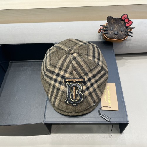 Burberry Womens Cap Beret Hat Luxury Brand with Original Box  
