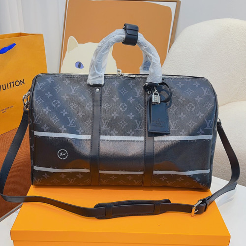 Louis Vuitton Womens and Mens Unisex Bags Luxury Brand LV Keepall Bandoulière 45 Fashion Design Travel Bag