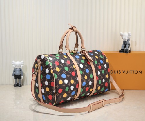 Louis Vuitton Womens and Mens Unisex Bags Luxury Brand LV Keepall Bandoulière 45 Fashion Design Travel Bag  
