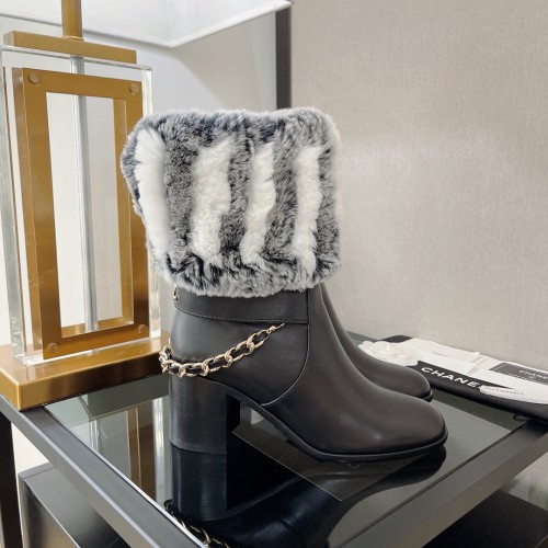 Chanel Womens Shoes Boots Luxury Brand Design with Original Box Women Fashion Ankle Boots Booties 6.5cm Heel