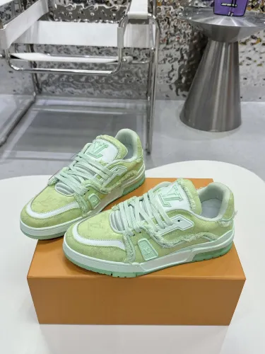 Louis Vuitton Mens Shoes Fashion Sneakers Design Luxury Brand LV TRAINER SNEAKER 1ABLVV Mix of materials with Original Box 1ABLUR  