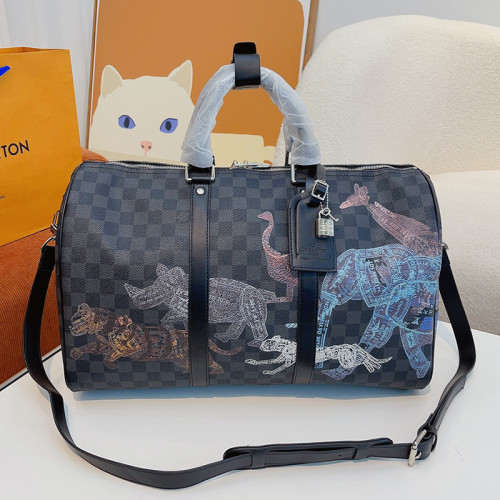 Louis Vuitton Womens and Mens Unisex Bags Luxury Brand LV Keepall Bandoulière 45 Fashion Design Travel Bag