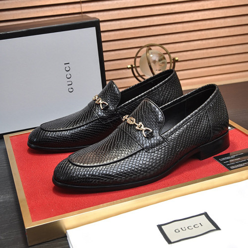 Gucci Mens Shoes Leather Design Luxury Brand Business Dress Shoes for Men with Original Box
