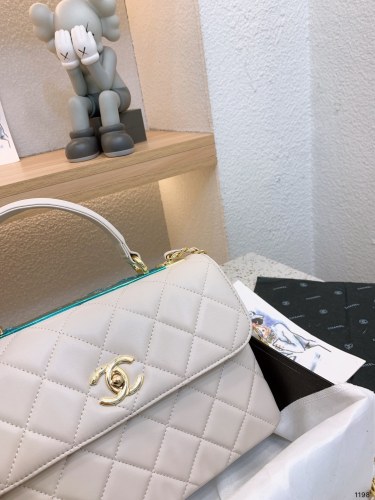 Chanel Womens Shoulder Bags Luxury Brand with Original Box Small Flap Bag With Top Handle Lambskin & Gold-Tone Metal