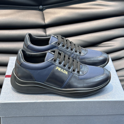 Prada Mens Shoes Casual Luxury Brand Breathable Sneakers with Original Box Downtown leather sneakers 2EE364_3LKG_F098Z with Original Box Whatsapp 