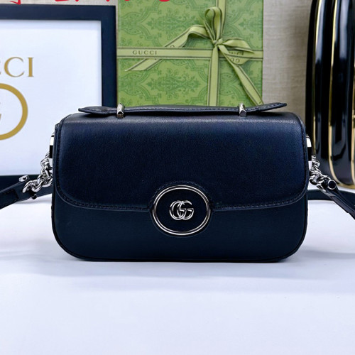 Gucci Womens Bags Shoulder Messenger Bag Luxury Brand Petite GG mini shoulder bag in Leather with Original Box