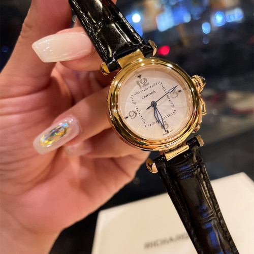 Cartier Womens Watch Luxury Brand Design Fashion Type with Original Box