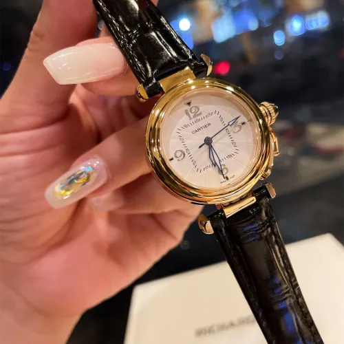 Cartier Womens Watch Luxury Brand Design Fashion Type with Original Box