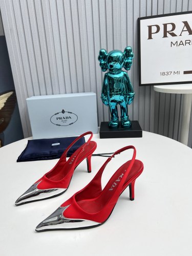 Prada Womens Shoes Sandals Casual Luxury Brand Pumps 8cm Heel with Original Box Whatsapp 