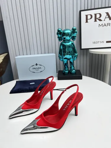 Prada Womens Shoes Sandals Casual Luxury Brand Pumps 8cm Heel with Original Box Whatsapp 