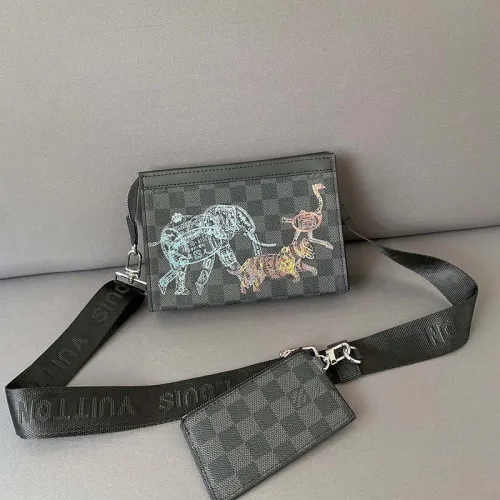 Louis Vuitton Womens Mens Bags Shoulder Bags Luxury Brand GASTON WEARABLE WALLET with Original Box N64608 Damier Graphite coated canvas