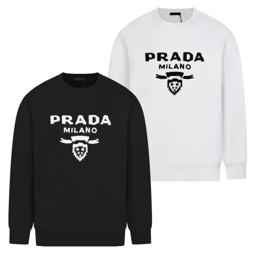 Prada Women Mens Long Sleeve T Shirts Sweatshirt Luxury Brand Mens Sweatshirts   