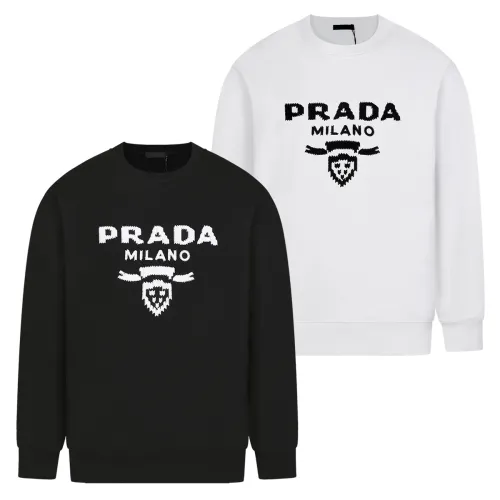 Prada Women Mens Long Sleeve T Shirts Sweatshirt Luxury Brand Mens Sweatshirts   