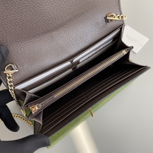 Gucci Womens Mens Bags Wallets Luxury Brand Gucci Jackie 1961 chain wallet with Original Box 652681 HUHHG 9794