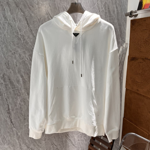 Prada Women Mens Sweatshirt Luxury Brand Mens Hoodie Cotton fleece hoodie UJL45B_11CC_F0002_S_OOO   