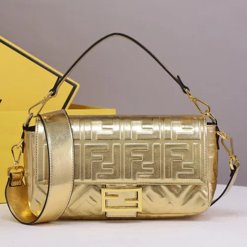 Fendi Womens Bag Shoulder Bags Luxury Brand Baguette leather bag Fashion Bags for Women with Original Box 8BR600A72VF1BZ2