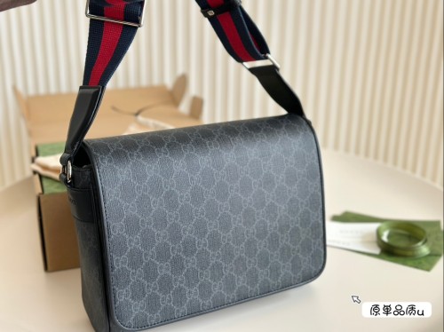Gucci Mens Bags Crossbody Shoulder Messenger Bags Luxury Brand GG cross-body bag in black GG Supreme 792124 FADJA 1042 with Original Box  