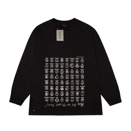 Balenciaga Luxury Brand Women Mens Long Sleeve T-Shirt   