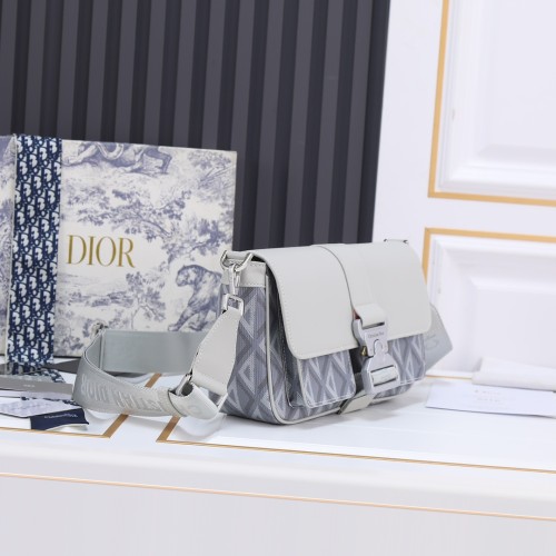 Dior Womens Mens Bags Shoulder Bags Luxury Brand Design Fashion Type DIOR HIT THE ROAD BAG WITH STRAP CD Diamond Canvas and Smooth Calfskin with Original Box 1ESME157CDP_H42E