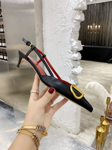 Valentino Garavani Women Fashion Shoes Pumps Luxury Brand Vlogo Signature Calfskin with Original Box 4cm Heel