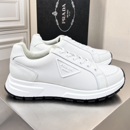 Prada Mens Shoes Casual Luxury Brand Breathable Sneakers with Original Box