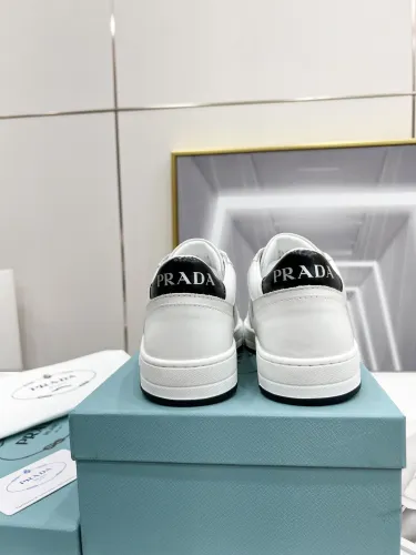 Prada Mens Shoes Casual Luxury Brand Breathable Sneakers with Original Box Downtown leather sneakers 2EE364_3LJ6_F0964