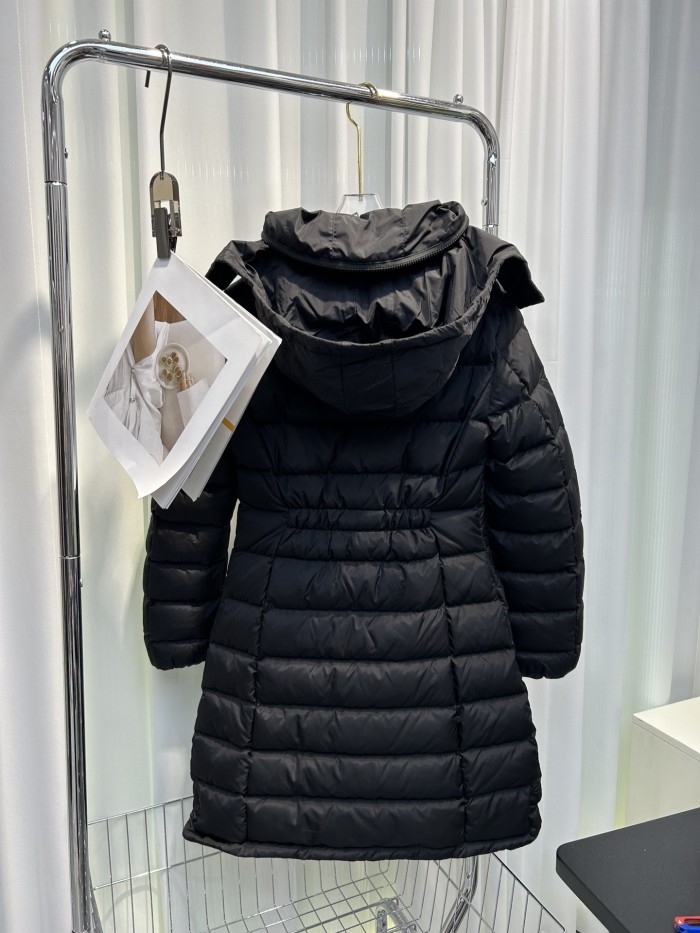 Moncler Womens Down Jacket Womens Coats Luxury Brand Fashion Design Long Down Jackets Black