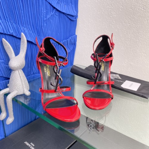 Saint Laurent YSL Womens Shoes Sandals Cassandra Monogram High Heel 10.5cm with Original Box