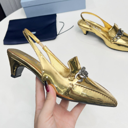 Prada Womens Shoes Sandals Casual Luxury Brand Pumps 4.5cm Heel with Original Box Whatsapp 