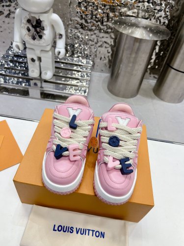 Louis Vuitton Mens Shoes Fashion Sneakers Design Luxury Brand LV TRAINER SNEAKER 1ABLVV Mix of materials with Original Box 1ABLUR  