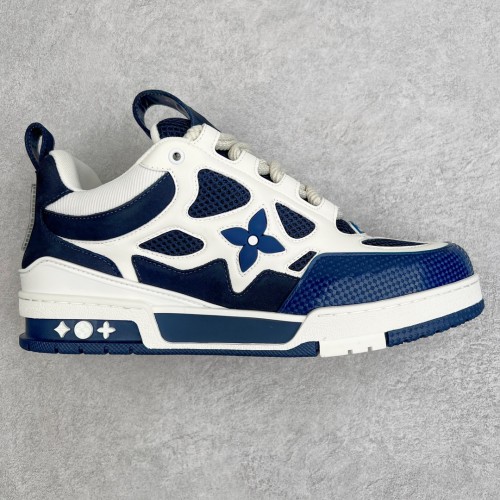 Louis Vuitton Mens Shoes Fashion Sneakers Design Luxury Brand LV TRAINER SNEAKER Mix of materials with Original Box 1AB9XJ  
