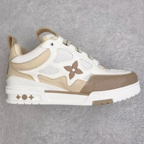 Louis Vuitton Mens Shoes Fashion Sneakers Design Luxury Brand LV TRAINER SNEAKER Mix of materials with Original Box 1AB9XJ  